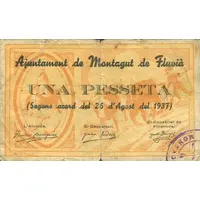1 Peseta Montagut de Fluvià